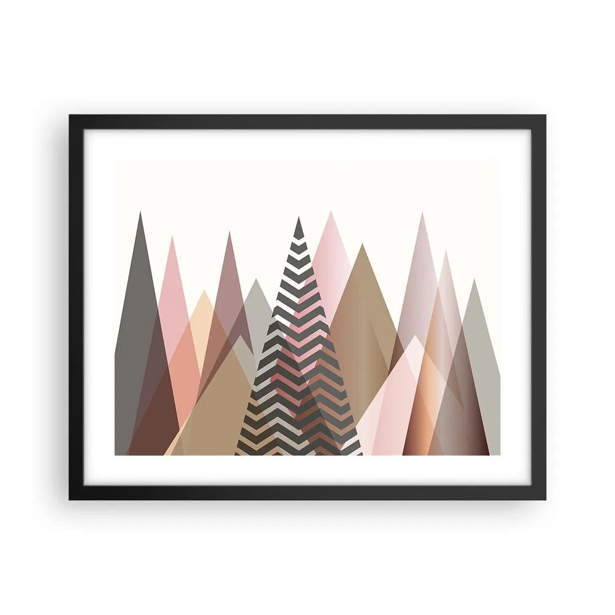 Plakát v černém rámu - Pyramidální pohled - 50x40 cm