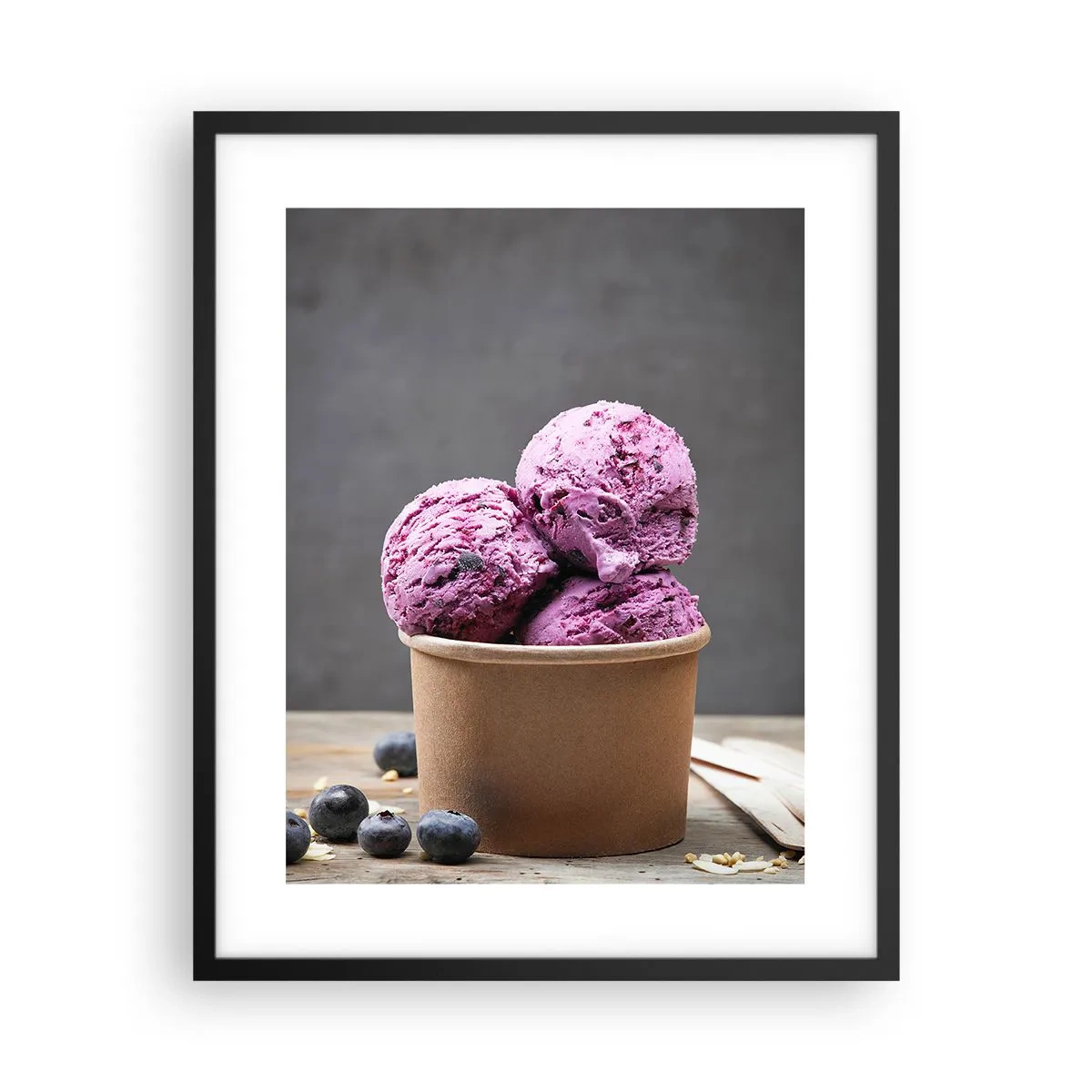 Plakát v černém rámu - Sladkost a chlad - 40x50 cm