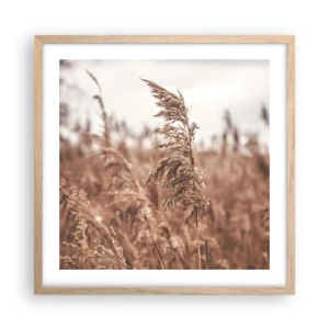 Plakát v rámu světlý dub - Na polích už je podzim - 50x50 cm