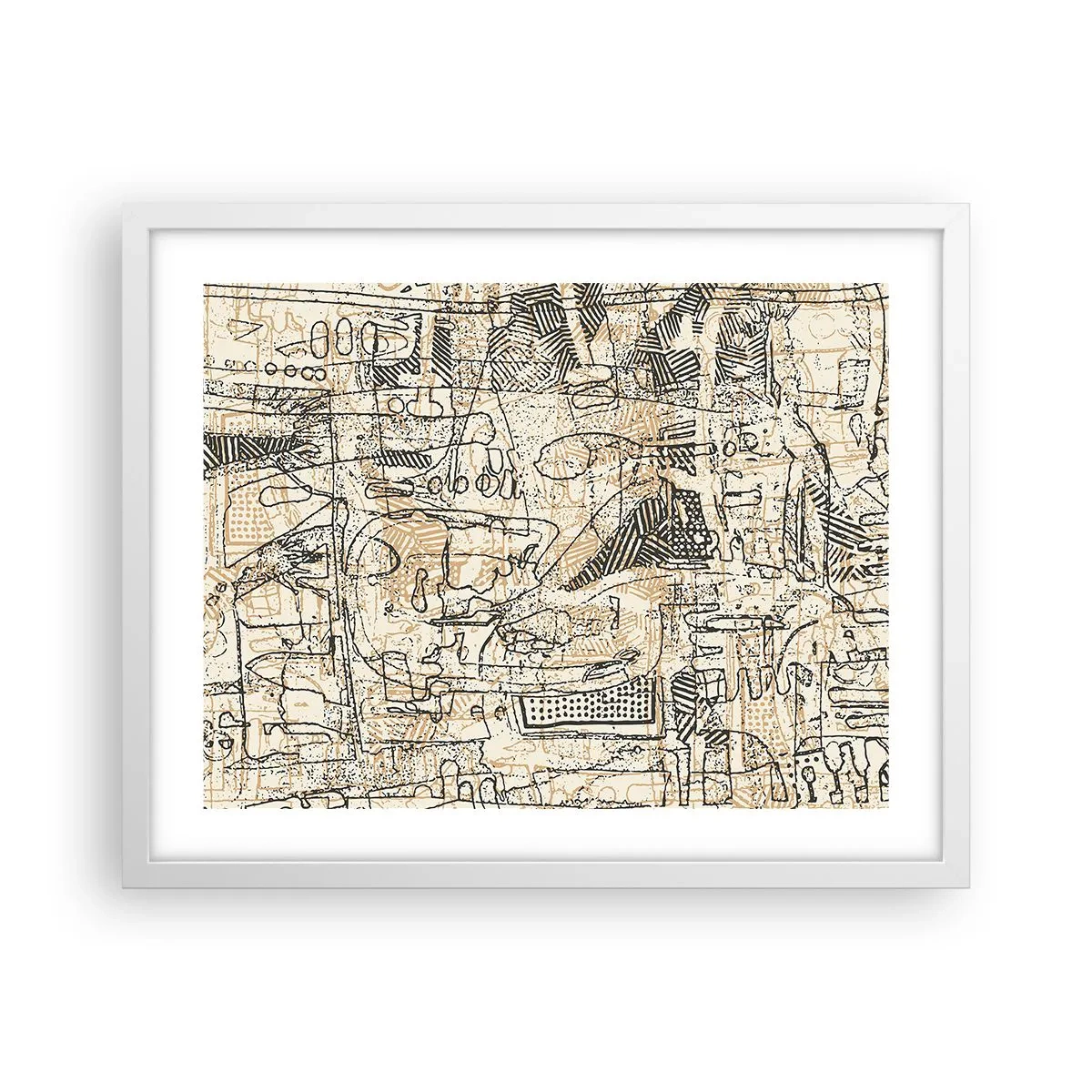 Plakát v bílém rámu - Čeká na rozluštění - 50x40 cm