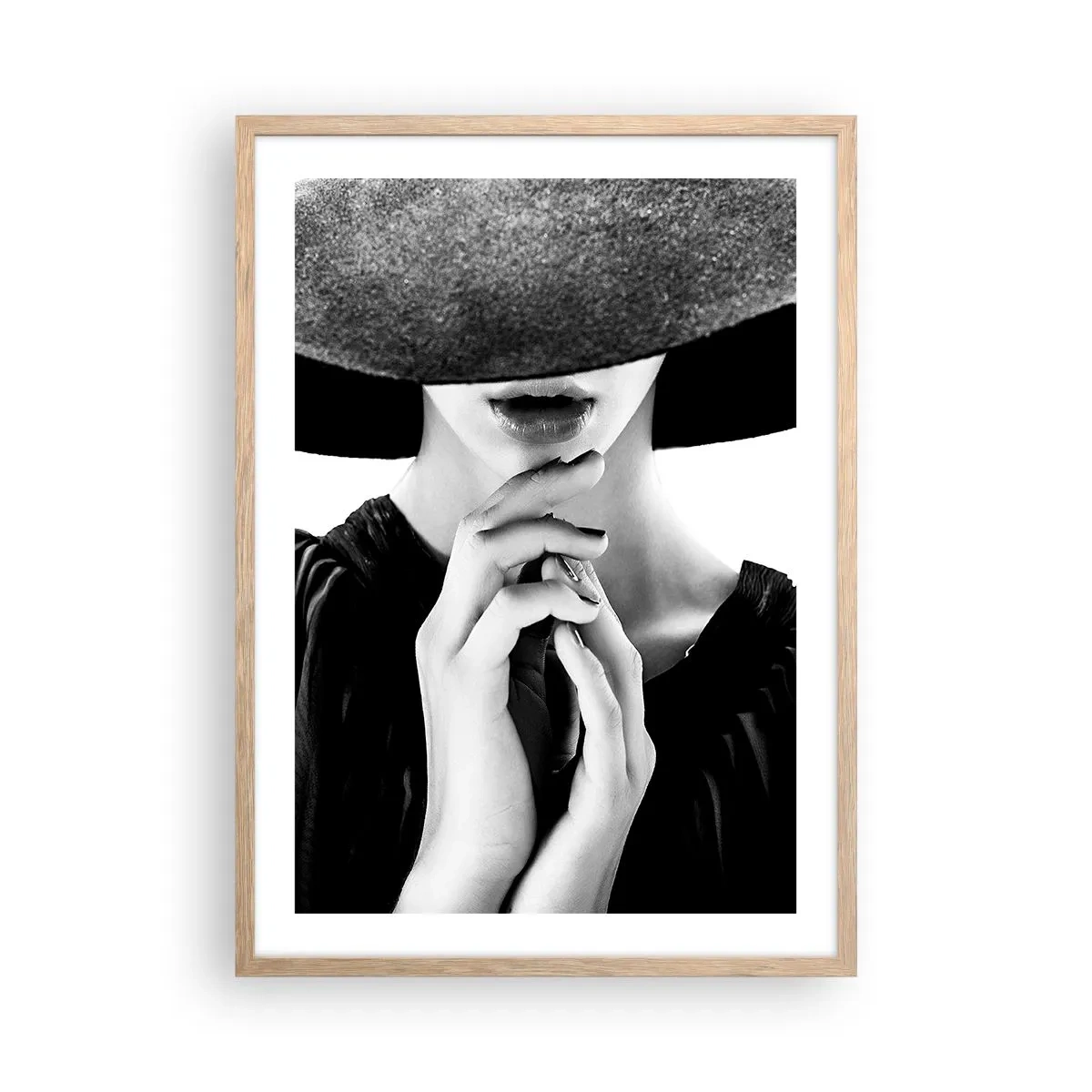 Plakát v rámu světlý dub - Ukrytá krása - 50x70 cm