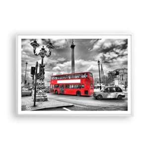 Plakát v bílém rámu - Skutečné krevní řečiště města - 100x70 cm