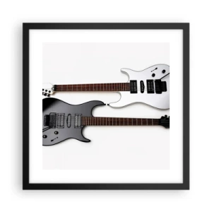 Plakát v černém rámu - Harmonie tvarů - 40x40 cm