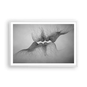 Plakát v bílém rámu - Polibek větru - 91x61 cm