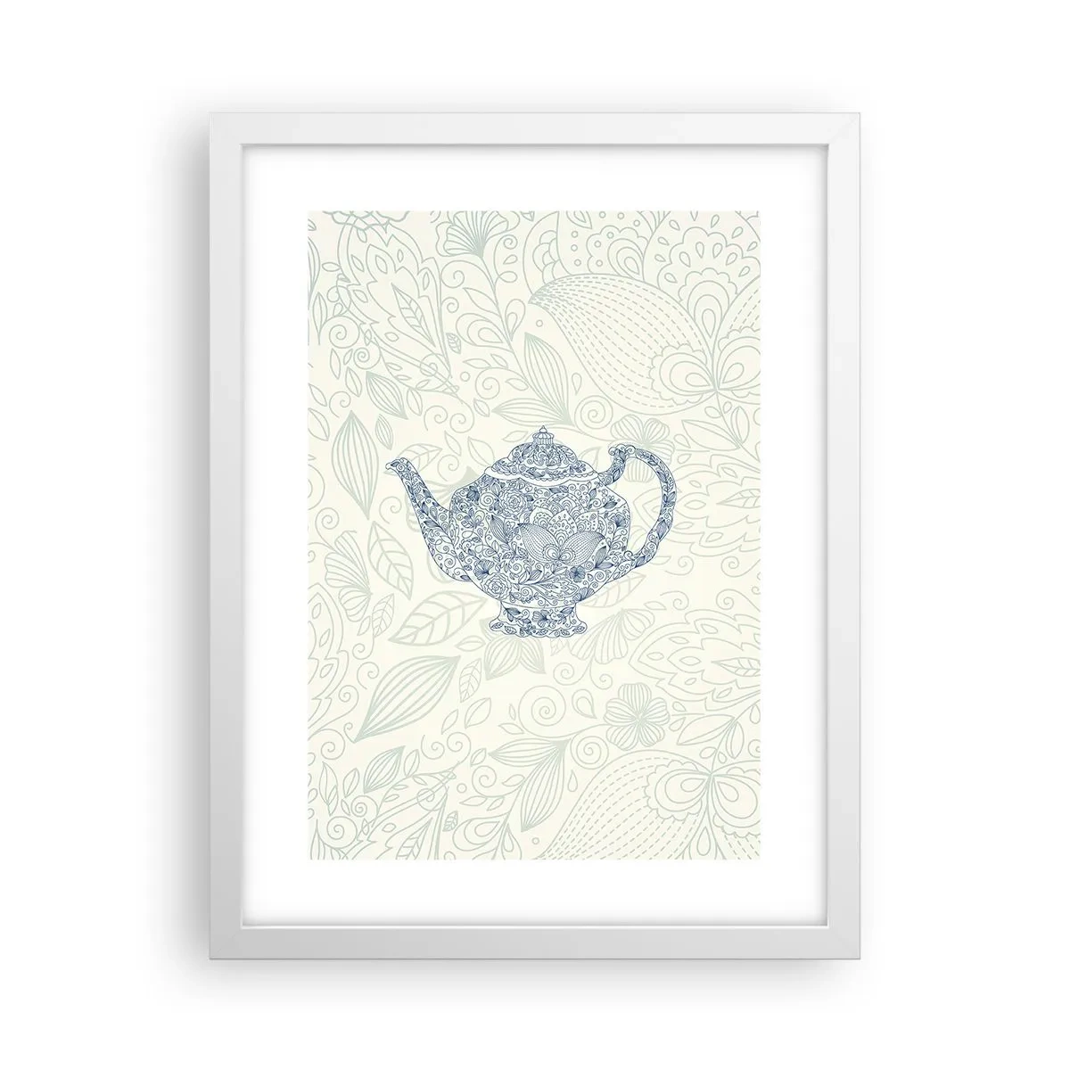 Plakát v bílém rámu - Čajové kouzlo - 30x40 cm