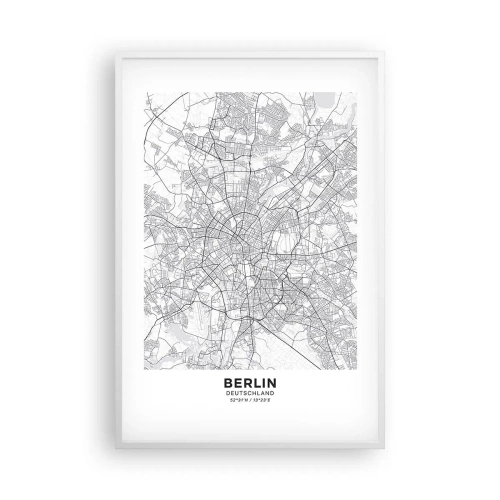 Plakát v bílém rámu - Květ Berlína - 61x91 cm
