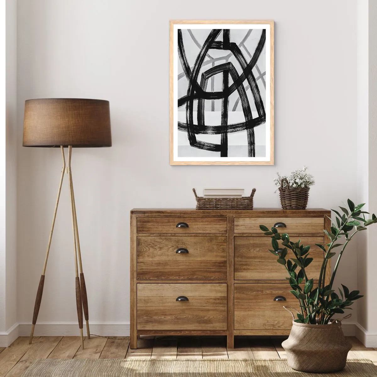 Plakát v rámu světlý dub - Hloubka - 70x100 cm