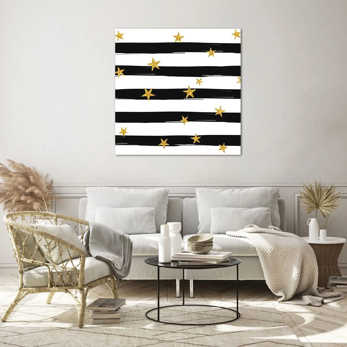 Obraz na skle - Všichni jsme se narodili pod šťastnou hvězdou - 40x40 cm