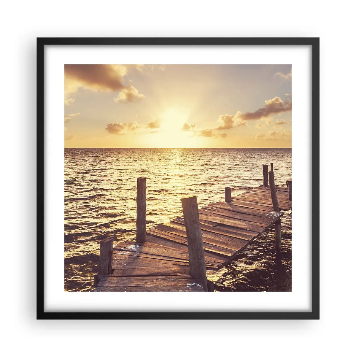 Plakát v černém rámu - Zlatá země laskavosti - 50x50 cm