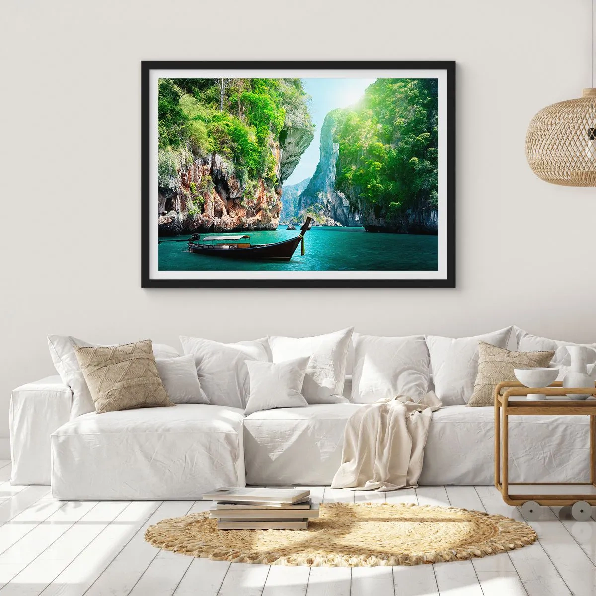 Plakát v černém rámu - Pozvánka na exotickou cestu - 91x61 cm