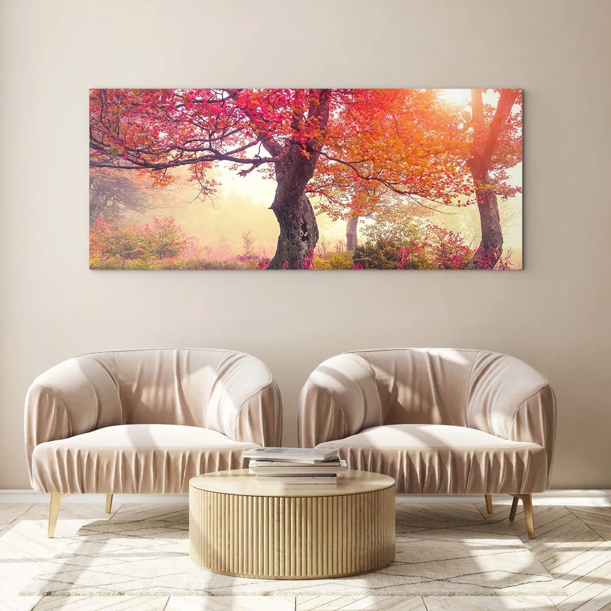 Obraz na skle - Šílenství rozkvětu - 100x40 cm