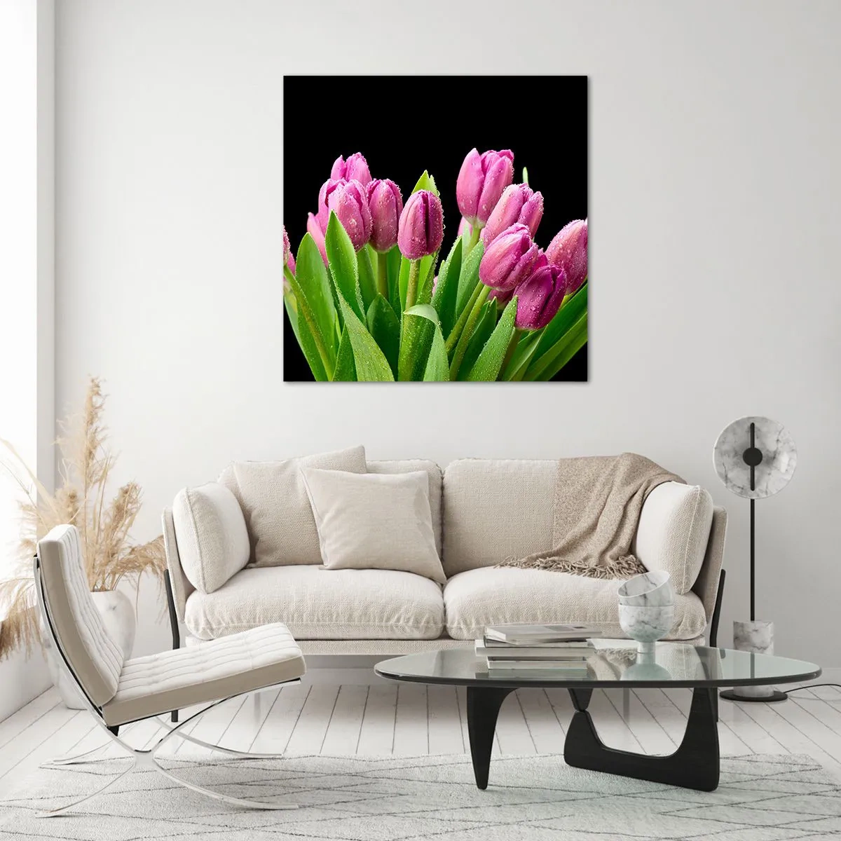 Obraz na skle - Liliové potěšení jara - 70x70 cm
