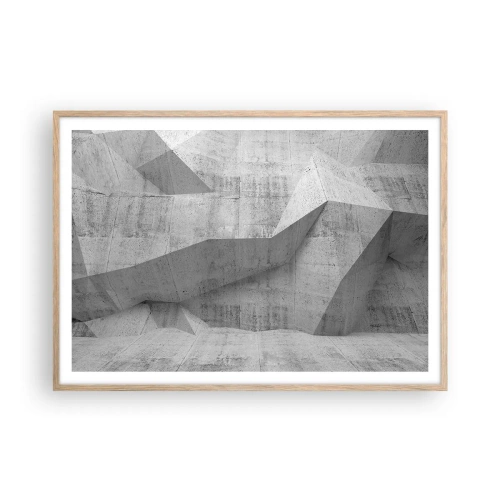 Plakát v rámu světlý dub - Skutečná výzva - 100x70 cm