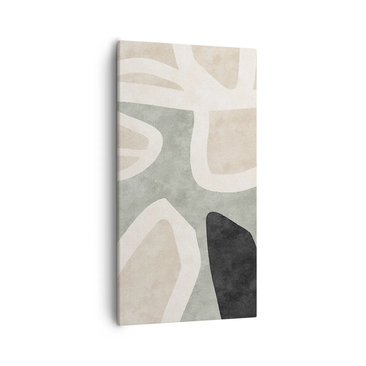 Obraz na plátně - Kompozice s černým motivem - 55x100 cm