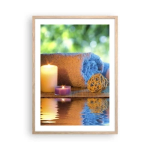 Plakát v rámu světlý dub - Čas pro tělo - 50x70 cm