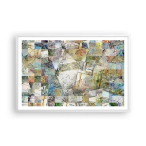 Plakát v bílém rámu - Geometrické přeskupení - 91x61 cm