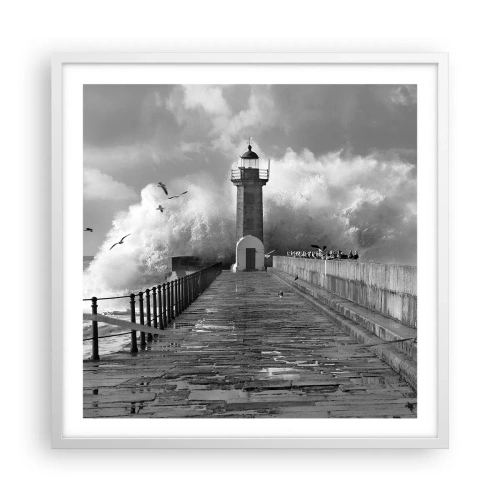 Plakát v bílém rámu - Nebojácná - 60x60 cm