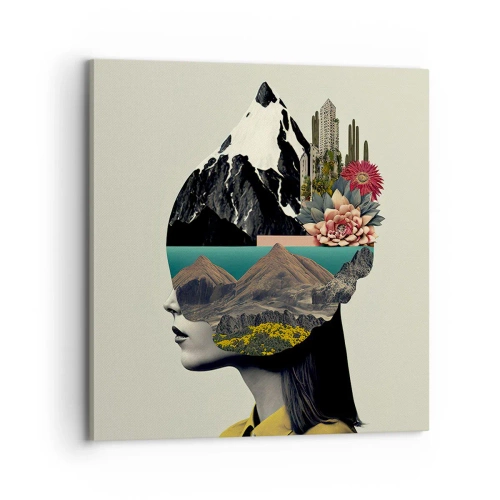 Obraz na plátně - Žena – vždy tajemství - 70x70 cm