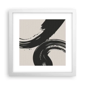 Plakát v bílém rámu - Rozmáchle a dokola - 30x30 cm