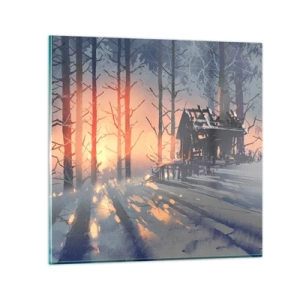 Obraz na skle - Dívá se tu jenom slunce - 50x50 cm