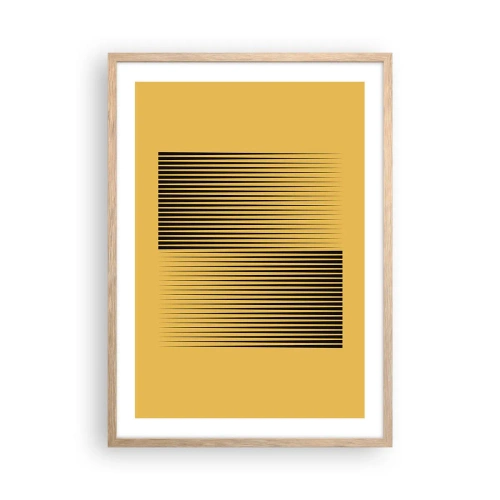 Plakát v rámu světlý dub - Čtverec protikladů - 50x70 cm