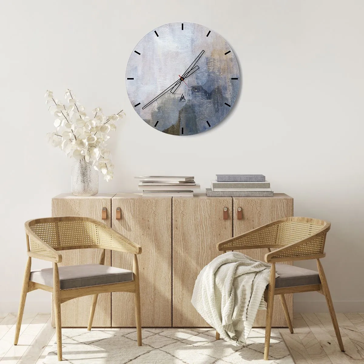 Nástěnné hodiny - Tóny a akordy barev - 30x30 cm