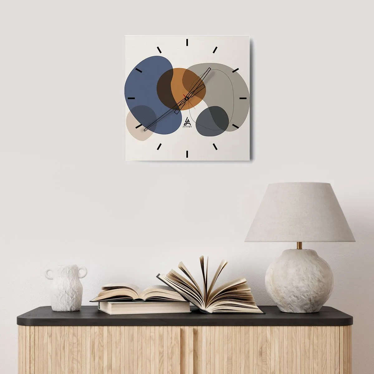 Nástěnné hodiny - Kapky barev - 30x30 cm