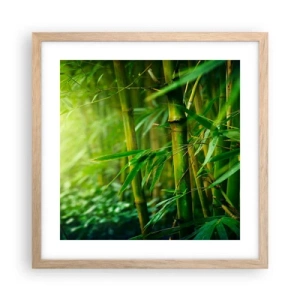 Plakát v rámu světlý dub - Poznat samotnou zeleň - 40x40 cm