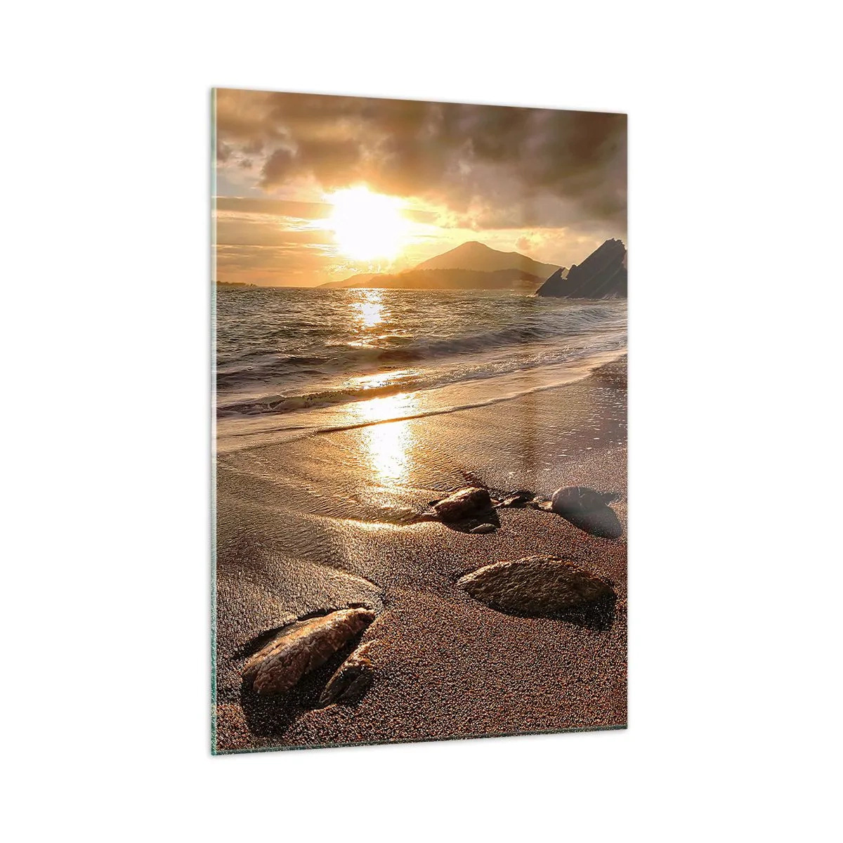 Obraz na skle - Jdi za sluncem k výšinám - 50x70 cm