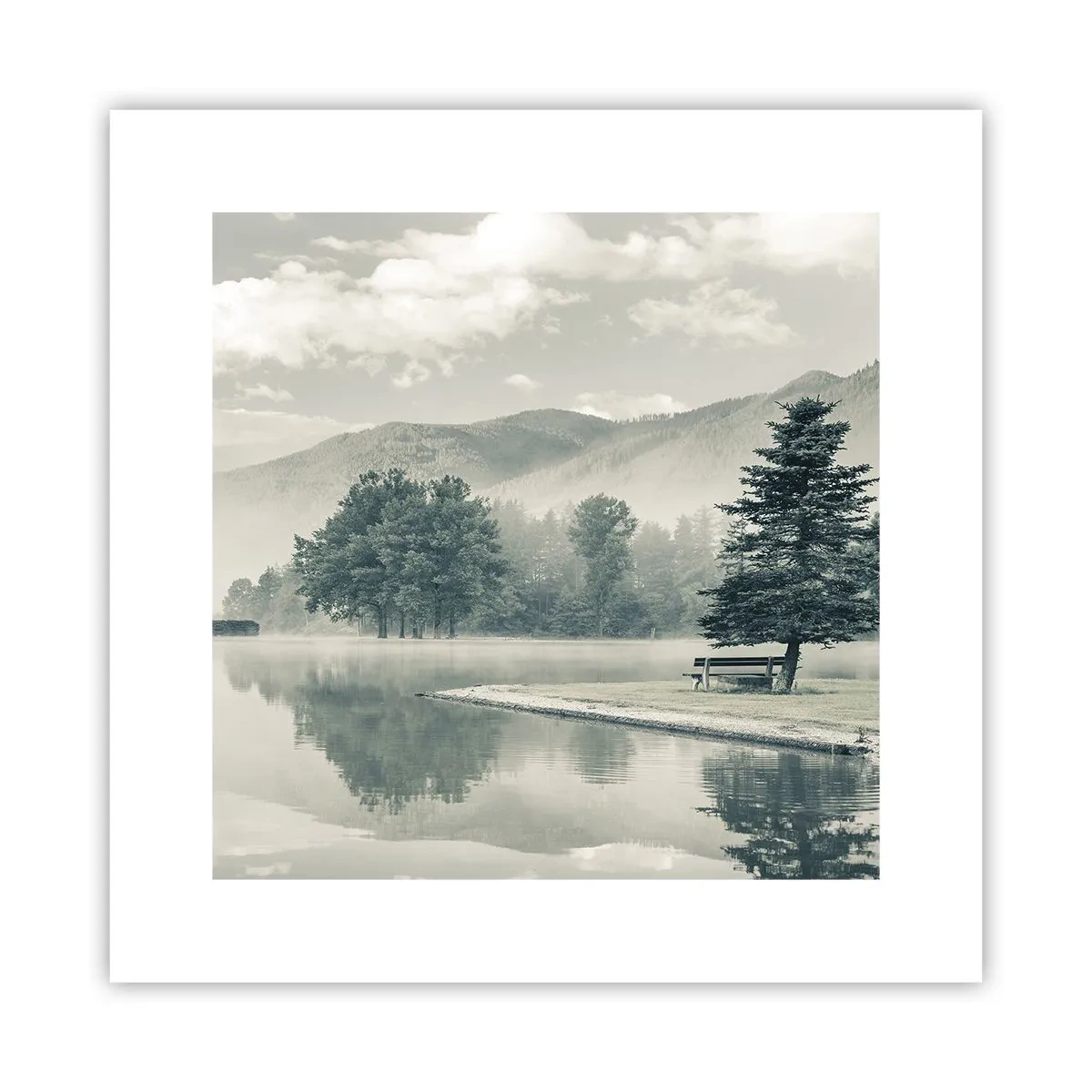 Plakát - Jezero ještě spí - 30x30 cm