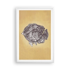 Plakát v bílém rámu - Z oceánu ornamentů - 61x91 cm