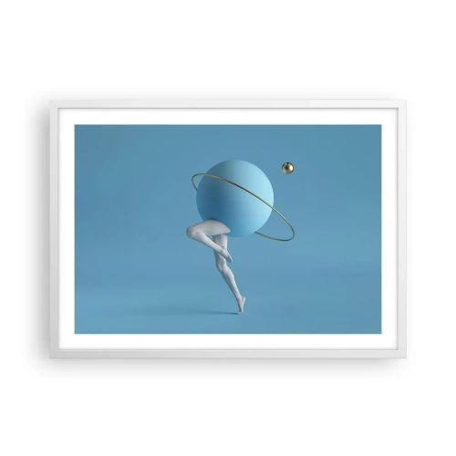 Plakát v bílém rámu - Šílenství planet - 70x50 cm
