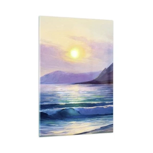 Obraz na skle - Křišťál vody a vzduchu - 80x120 cm