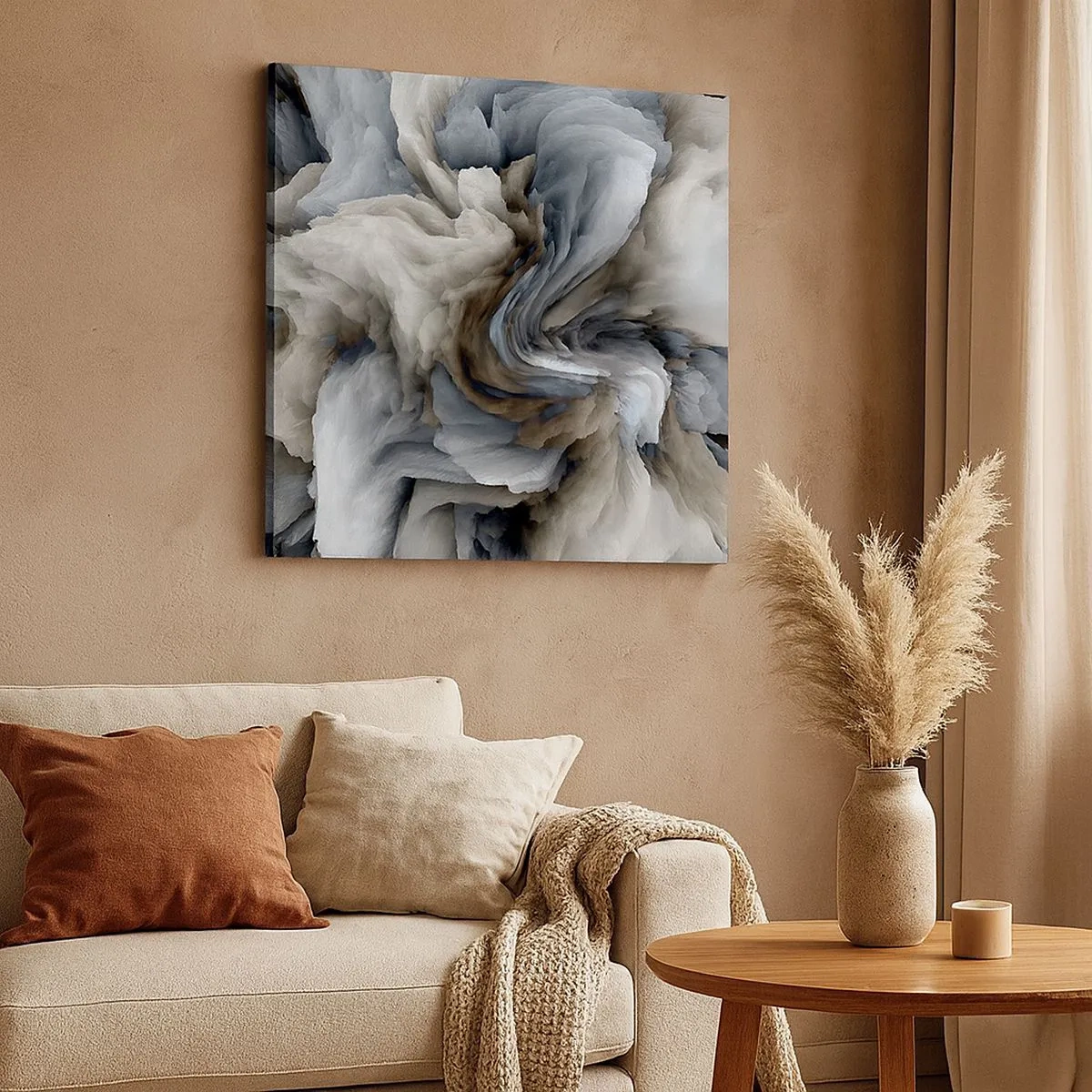 Obraz na plátně - Kámen a květ - 30x30 cm