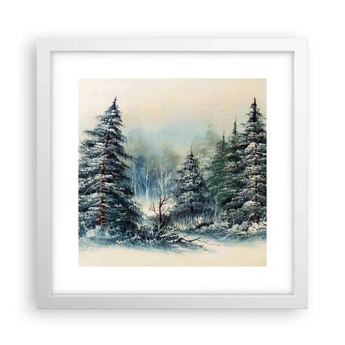 Plakát v bílém rámu - Připravení na Vánoce - 30x30 cm