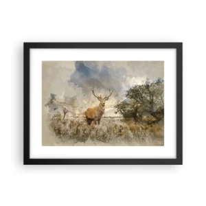 Plakát v černém rámu - Důstojnost - síla - majestátnost - 40x30 cm