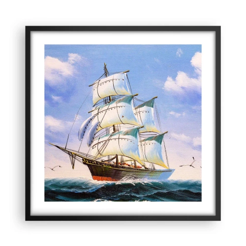 Plakát v černém rámu - Hrdě s větrem - 50x50 cm