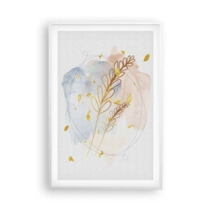 Plakát v bílém rámu - Zlatý závan - 61x91 cm
