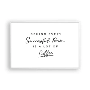 Plakát v bílém rámu - Tajemství úspěchu - 91x61 cm