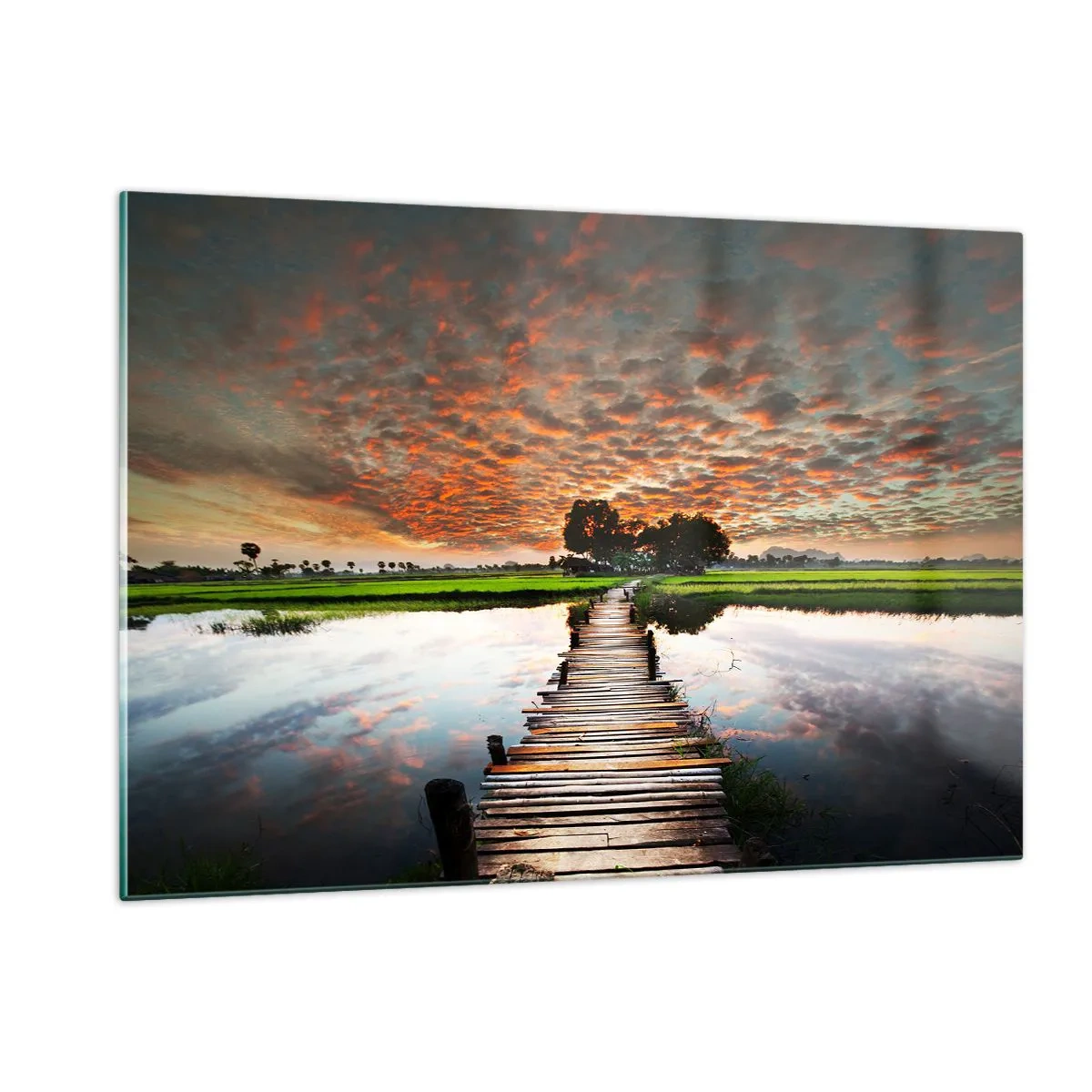 Obraz na skle - Roztáhněte ruce - dýchejte  - 120x80 cm
