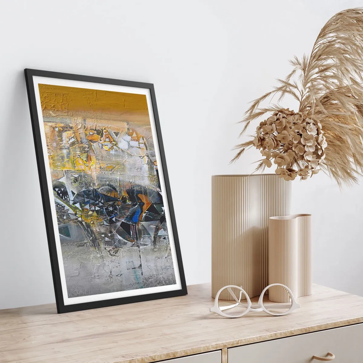 Plakát v černém rámu - Všechno se podaří - 40x50 cm