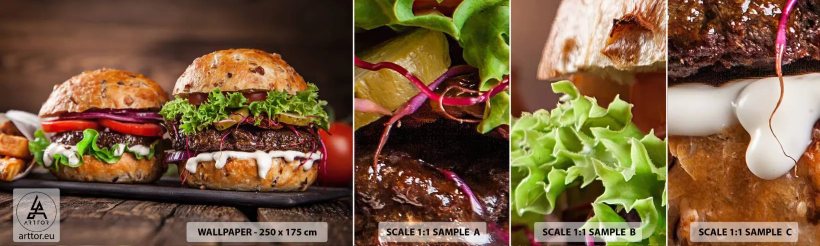 Fototapeta Vzorek Standard Eco - American dream - Gastronomie, Hamburger, Kulinářské - 100x30 cm