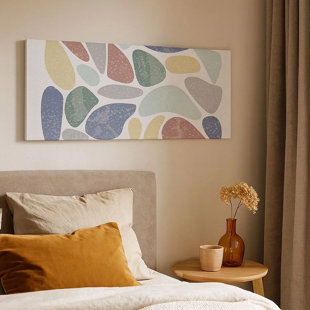 Obraz na plátně - Mozaika práškových barev - 100x40 cm