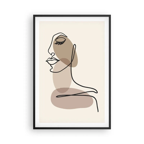 Plakát v černém rámu - Určitá linie krásy - 61x91 cm