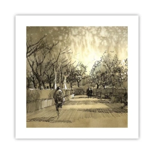 Plakát - Pírkem zastavený okamžik - 40x40 cm