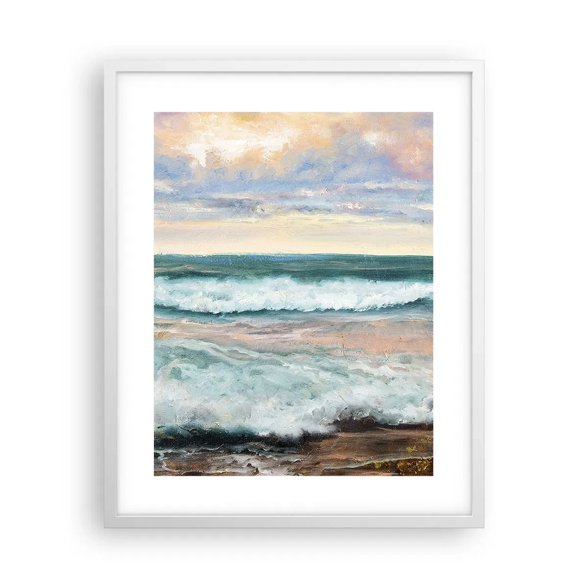 Plakát v bílém rámu - Tady uhladíš duši - 40x50 cm