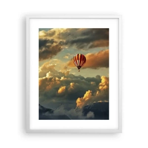 Plakát v bílém rámu - Letím, protože chci - 40x50 cm