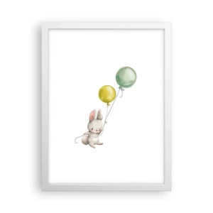 Plakát v bílém rámu - Já poletím také! - 30x40 cm