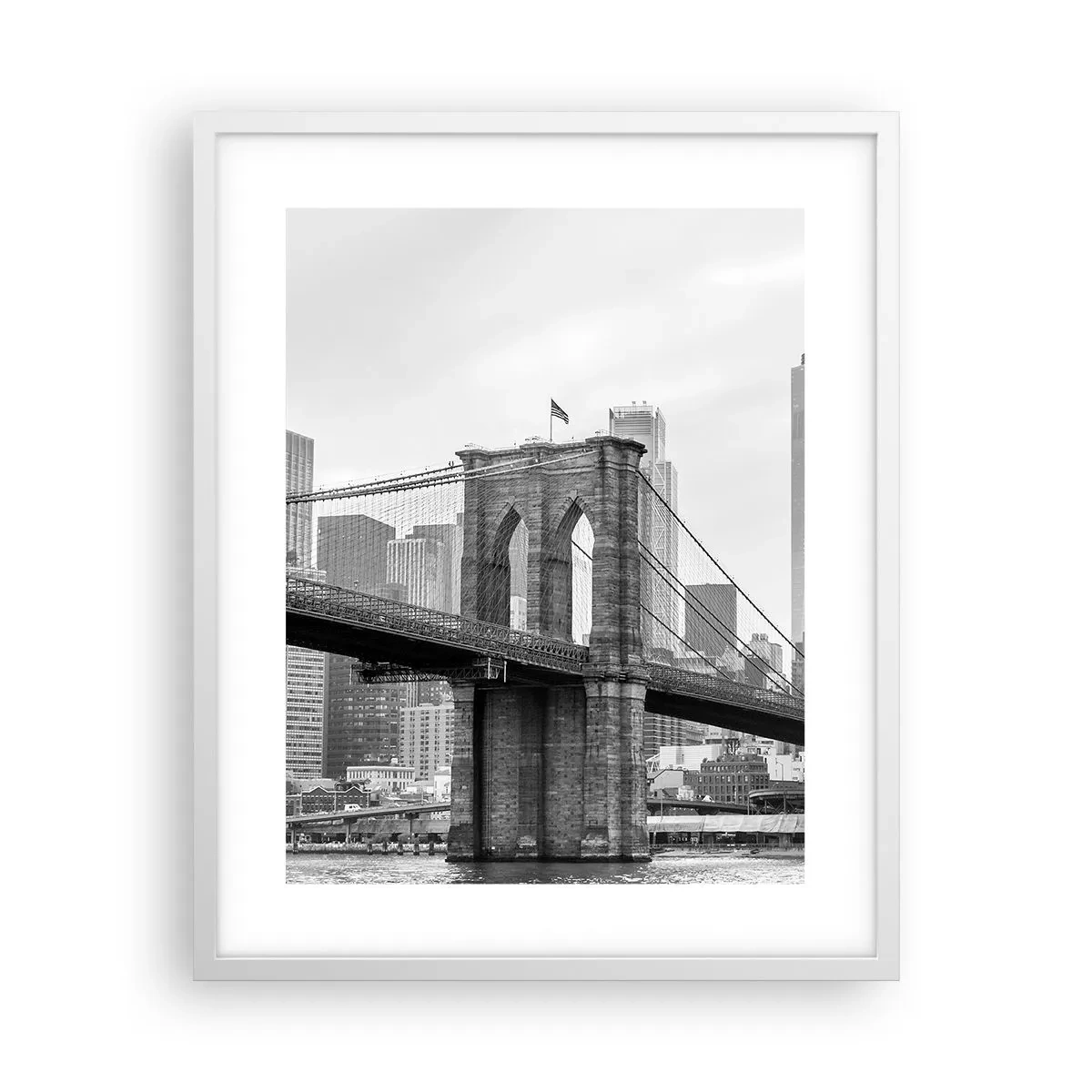 Plakát v bílém rámu - Newyorské zázraky - 40x50 cm
