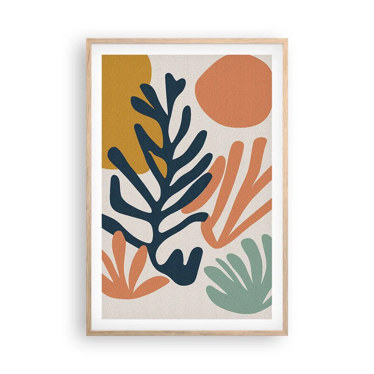 Plakát v rámu světlý dub - Korálová moře - 61x91 cm